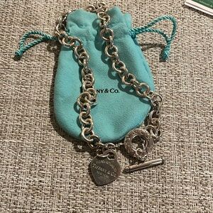 Chunky chain Tiffany necklace. It is engraved with my intials (MCB).